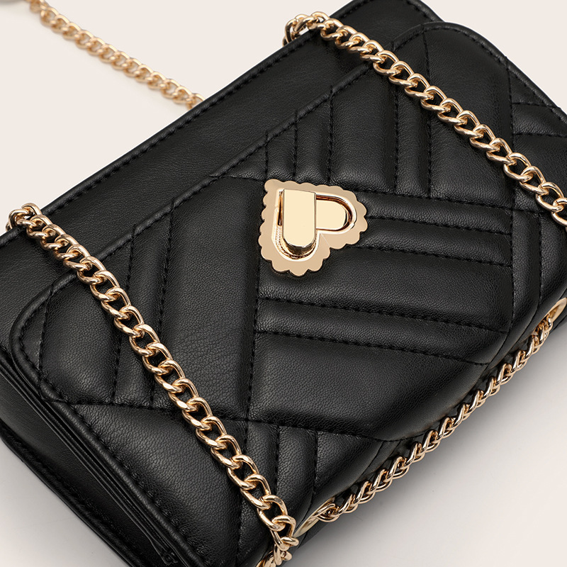 2024 Nuova borsa alla moda in edizione coreana per donna Versatile Instagram Popolare Borsa a tracolla monospalla Borsa a catena ricamata Borsa alla moda per donna_voghion.com