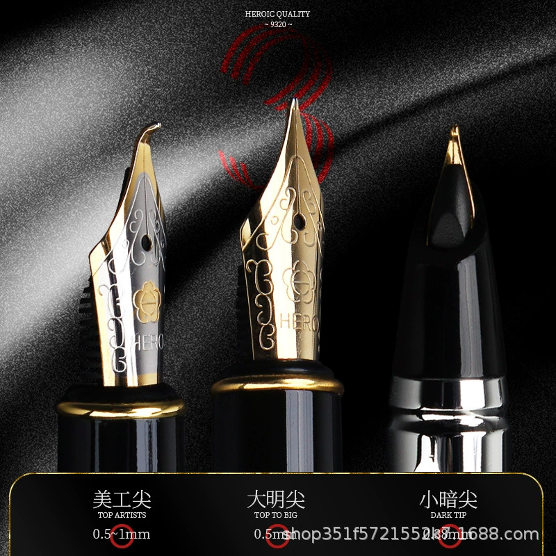 Hero Pen 9320 Черный Даймин Гонцзянь Каллиграфия практический школьный подарок офис