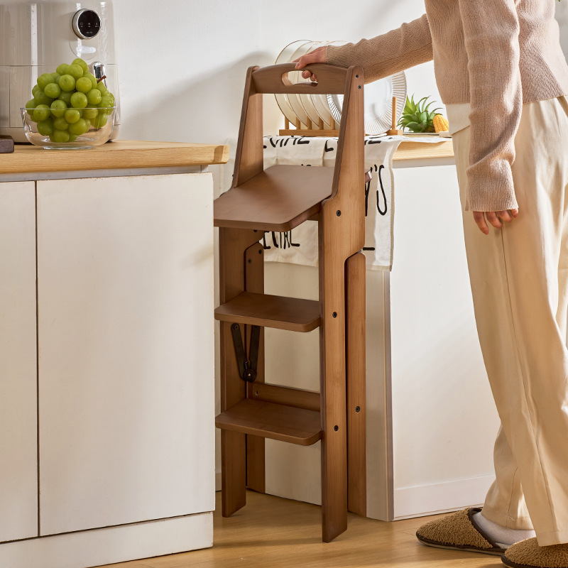 折りたたみ式多機能はしごスツール、家庭用昇降はしごスツール、両用キッチン昇降スツール、背もたれ付き厚みのある椅子|undefined