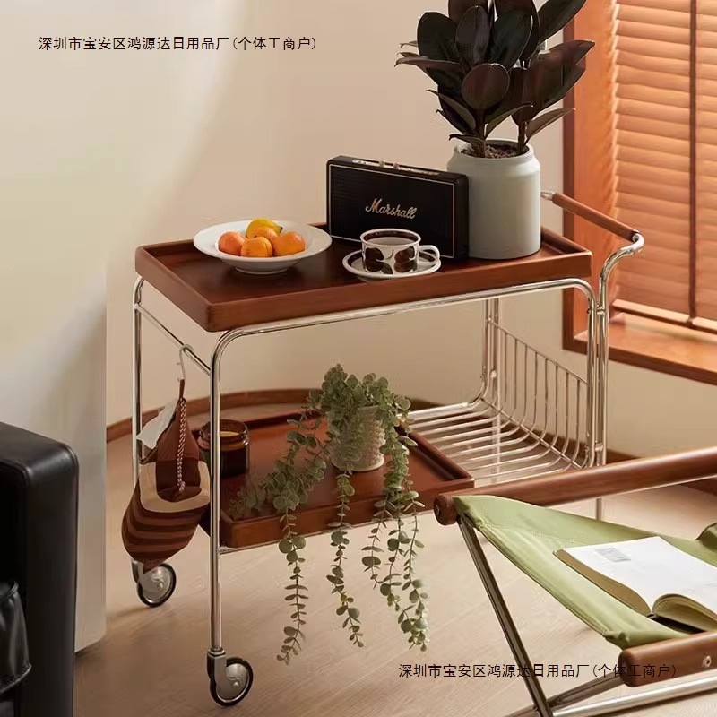 Retro family cart for bed for bedroom from natural wood