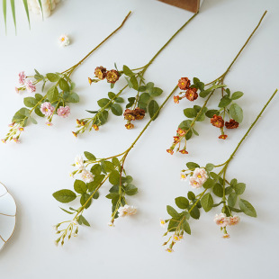 New simulation of small rose rose flower European retro home hotel decoration flower arrangement fake flower factory direct wholesale