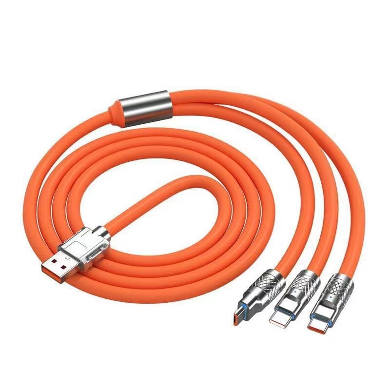 【全網最低価格】マシンケーブル 1対3データケーブル 超急速充電 120wインジケーター 3in1充電ケーブル|undefined