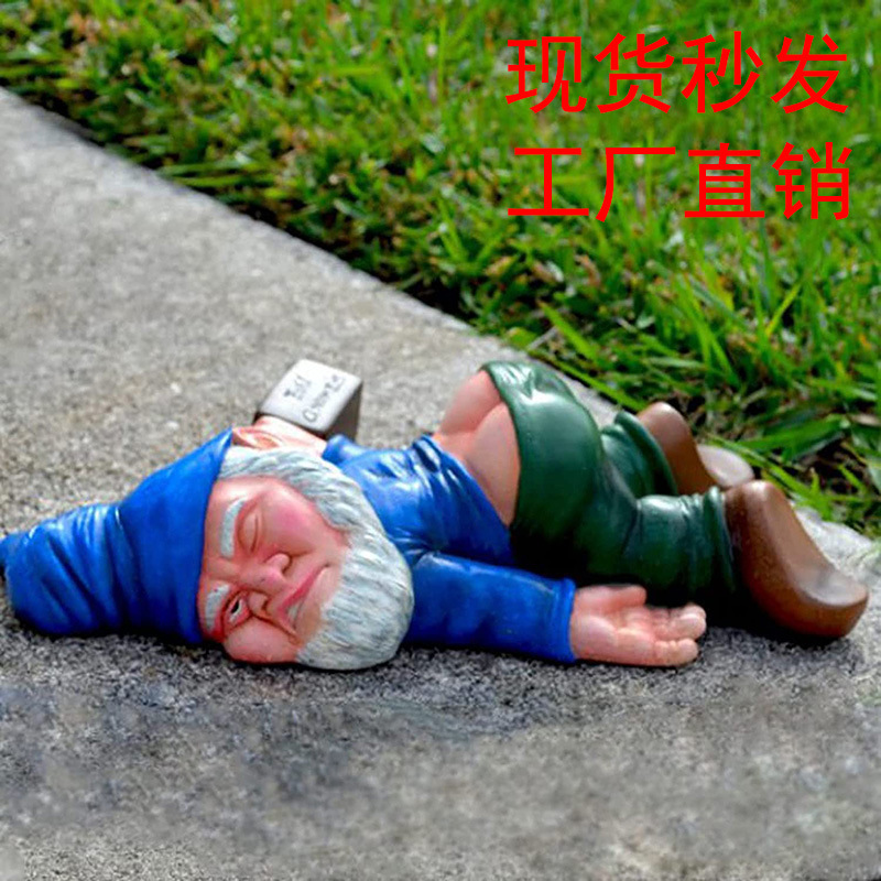 Cross-Border New Drunk Dwarf Sleeping Courtyard Resin Decorative Ornaments Creative Garden Drunk Dwarf Cross-Border New Drunk Dwarf Sleeping Courtyard Resin Decorative Ornaments Creative Garden Drunk Dwarf