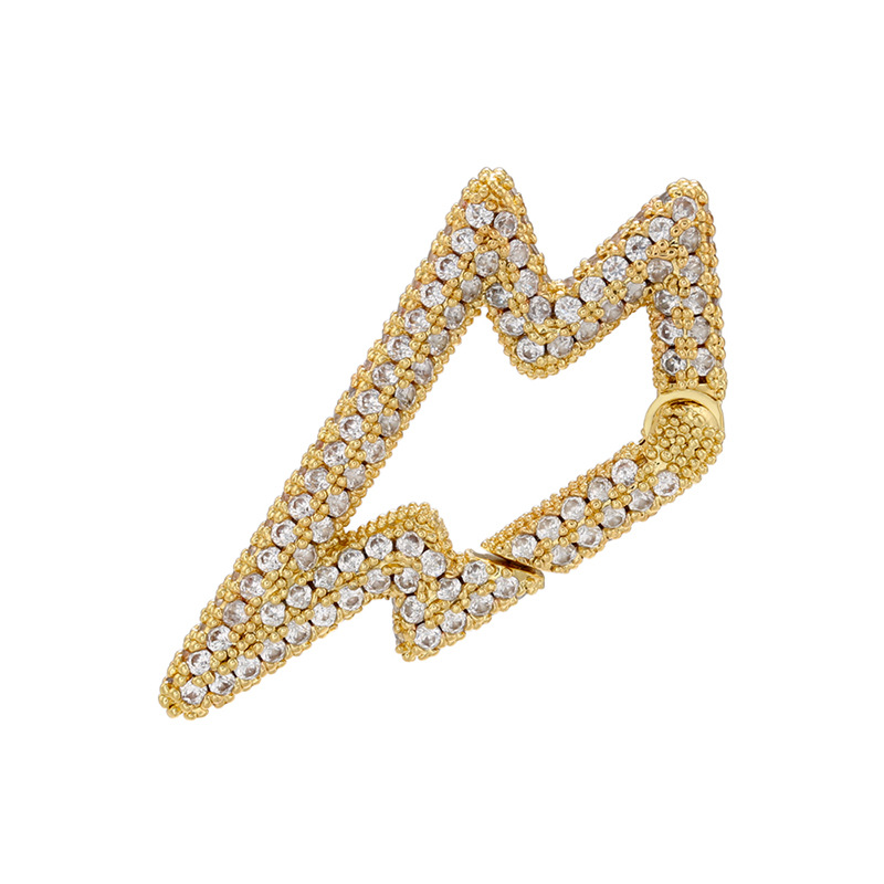 Simple Style Heart Shape Gold Plated Plating Zircon Jewelry Accessories 1 Piece