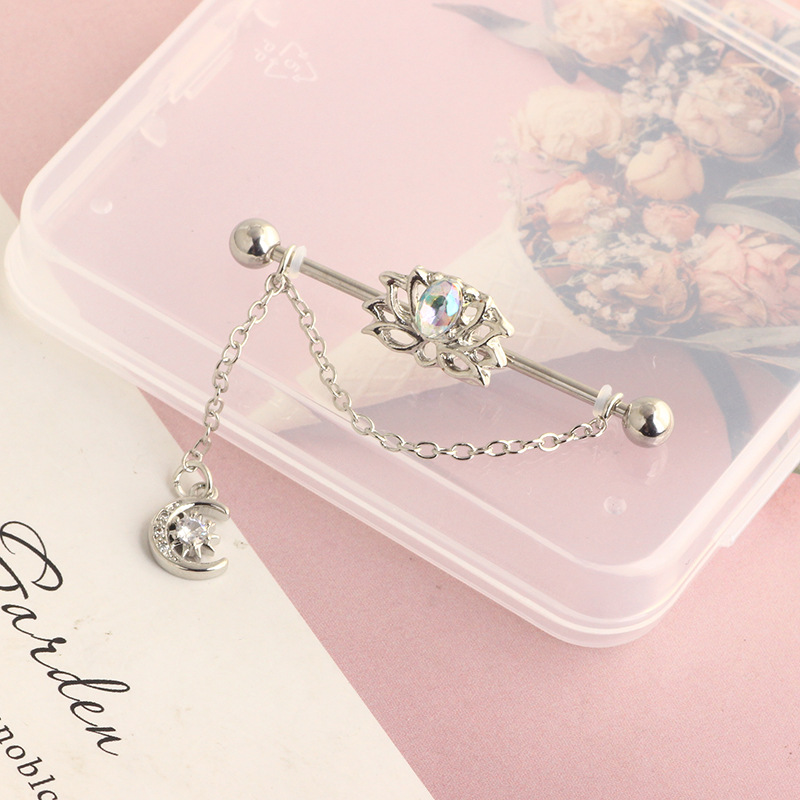Stainless Steel Industrial Ear Long Rod Body Piercing Ear Bone Nail Export Jewelry detail image 42