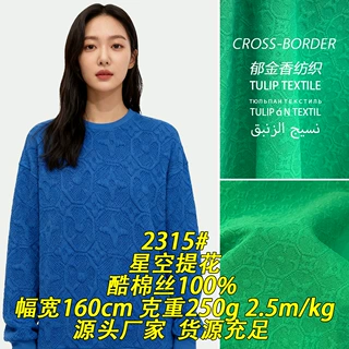 2315#250g星空提花夹丝提花布双面夹层提花布料夹层提花针织面料