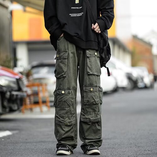 American fashion brand assault pants men's spring and autumn new high street vintage functional style tooling casual pants