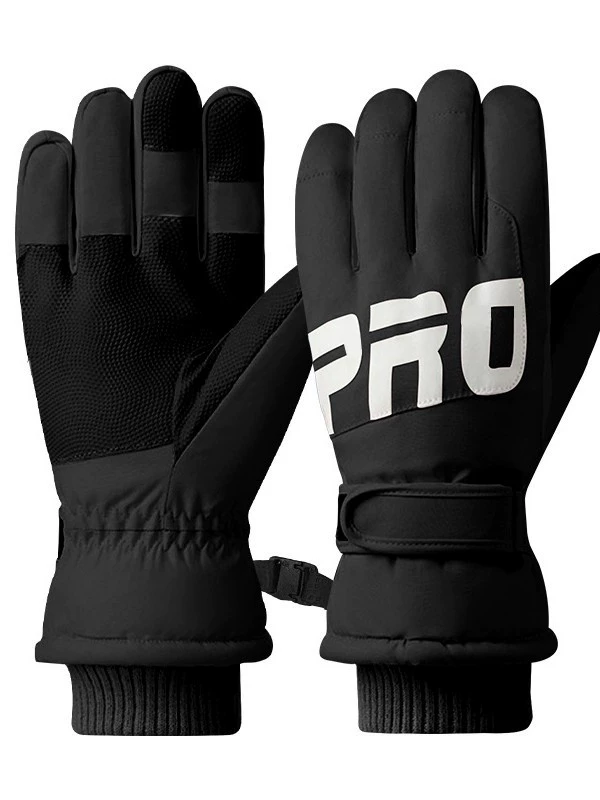 Ski winter keep warm fleece gloves