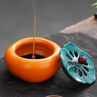 Lotus Aromatherapy Furnace Sandalwood Furnace Ceramic Incense Furnace Agarwood Mosquito Repellent Small Incense Furnace Mini Version Cute