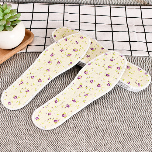 Handmade insoles for all seasons for men and women, breathable sports insoles, sweat-absorbent and deodorant insoles, cotton insoles, warm insoles