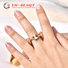 Brand fashionable ring, jewelry, polishing cloth, European style, Birthday gift, 750 sample gold