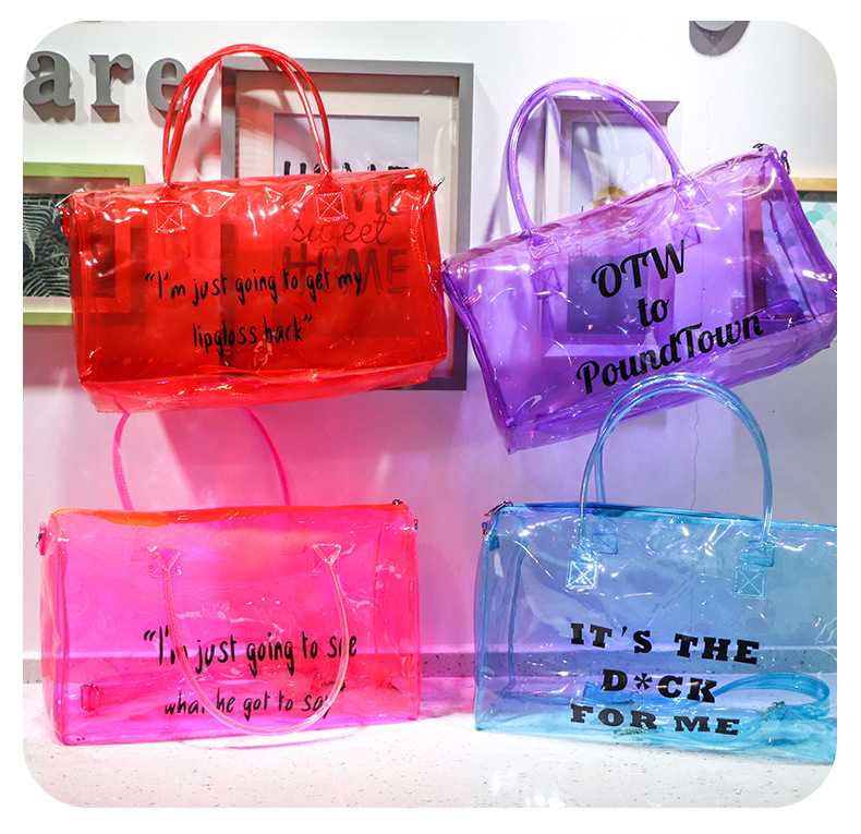 Unisex Fashion Letter Pvc Waterproof Travel Bags display picture 1