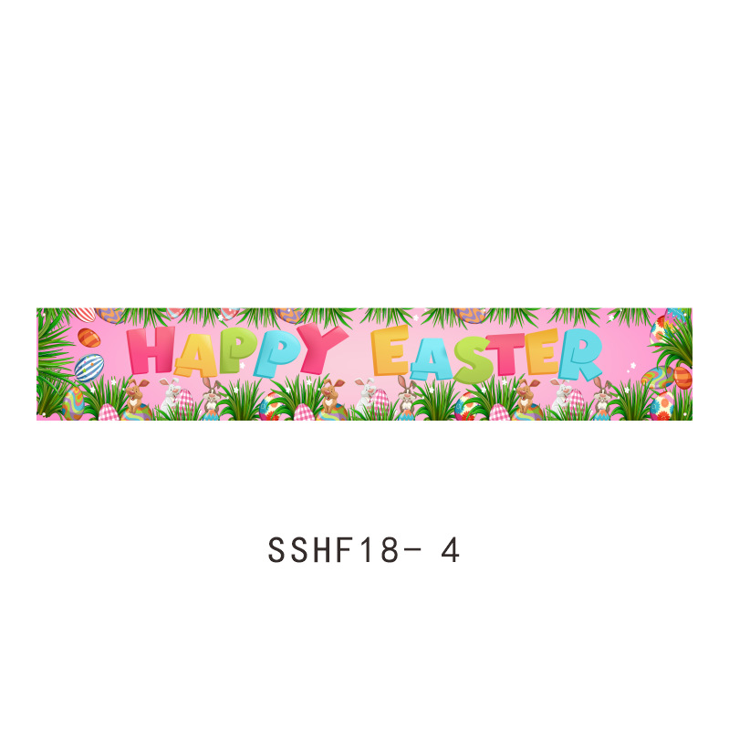 Banderas de Pascua transfronterizas, decoraciones de fiestas navideñas, banderas colgantes, huevos, conejitos, diseño de patio, banderas, pancartas personalizadas