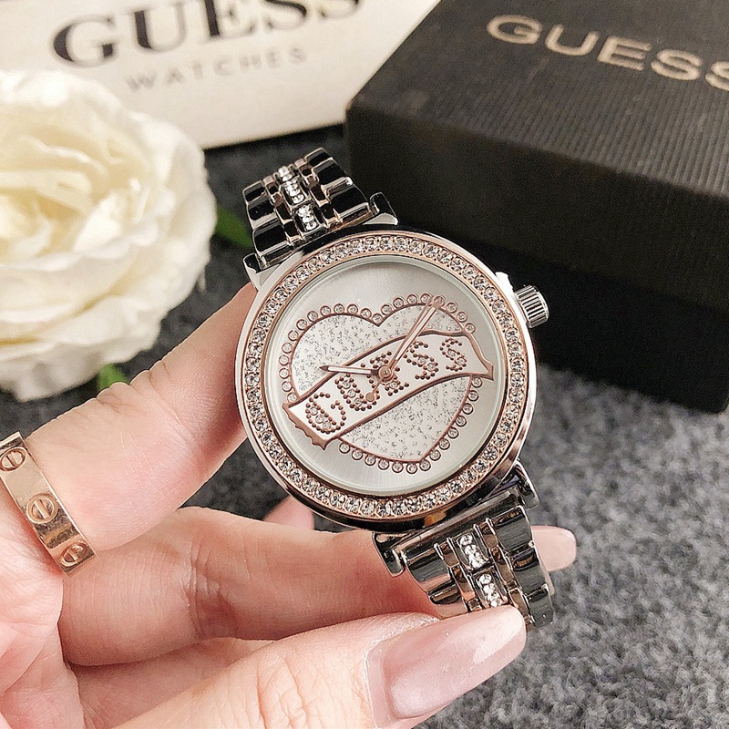 跨境热销手表女学生韩版简约可爱初中复古文艺钢带镶钻情侣手表