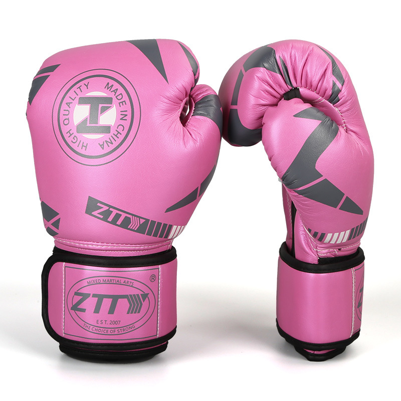 ZTTY al por mayor guantes de boxeo de microfibra, forro de látex, entrenamiento profesional de lucha Sanda, guantes de fitness