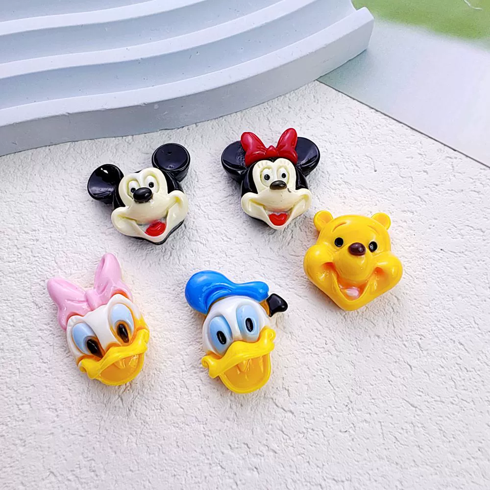 Cartoon cute cream accessories, phone case, hairgrip, hair accessory, pendant, with little bears, DIY