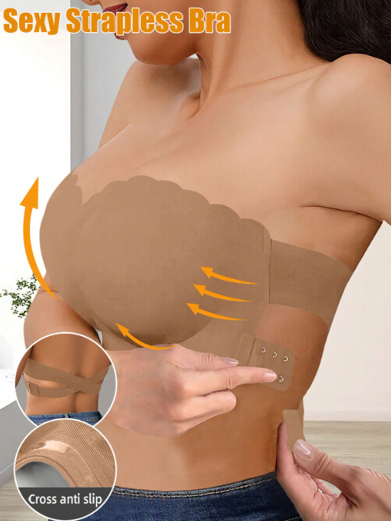 Comercio exterior Amazon Shein Temu mismo estilo explosivo transfronterizo sujetador sin tirantes botones laterales cruzados ropa interior para mujer