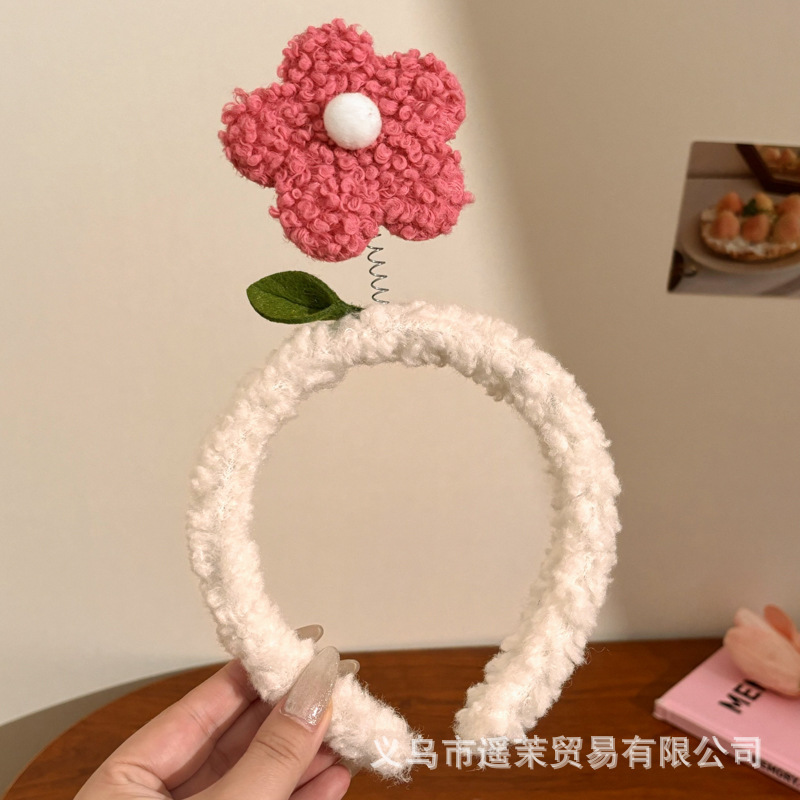 曲奇饼干洗脸发箍女2025新款毛绒压发头箍可爱发卡子防滑发捆头饰|undefined