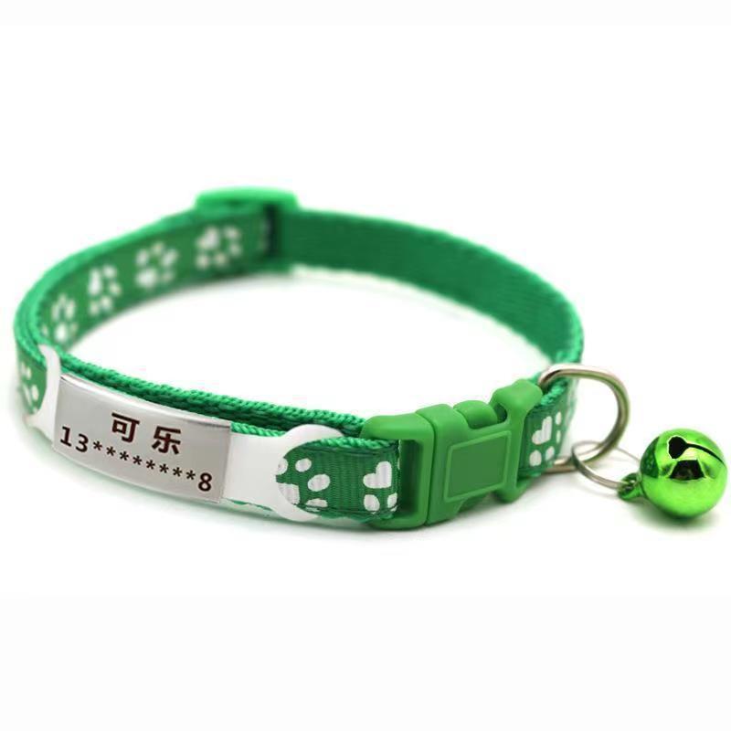 Collar reflectante de logotipo para perros, collar para gatos, collar para perros
