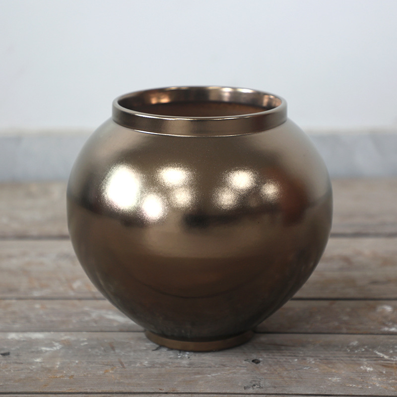 Botón de cerámica ornamentos de linterna dorada floral sala de estar flores secas mesa de comedor de flores de lujo ligero chino botón Año Nuevo