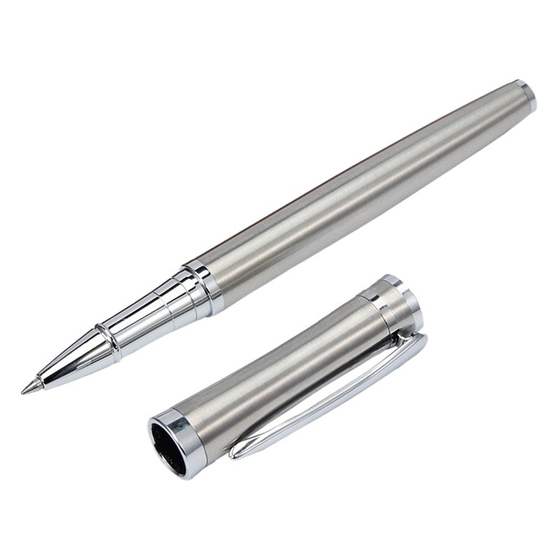 Small waist metal signature pen logo gel pen steel rod copper rod printable cultural and creative supplies cross-border bead pen
