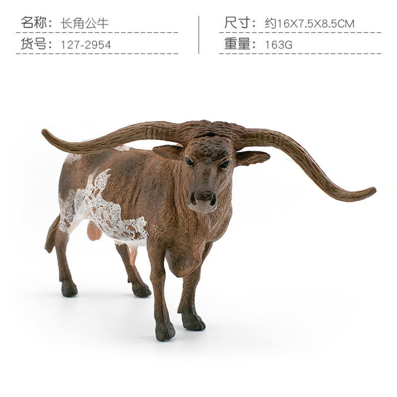 Simulación transfronteriza Texas Longhorn vaca charolai vaca GOER búfalo de Río Wtu West vaca modelo