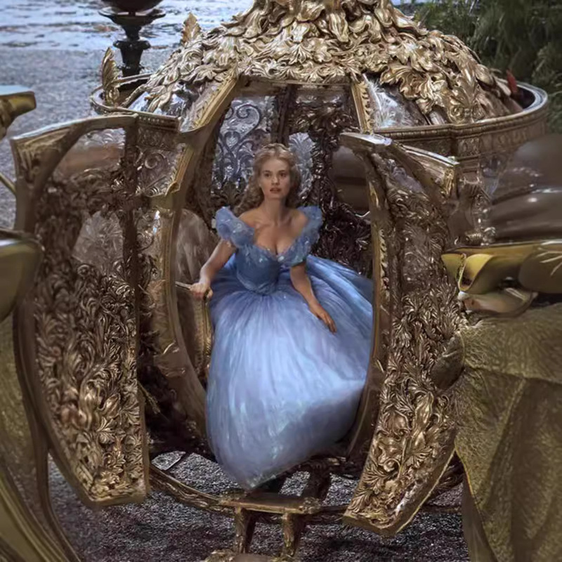 Festival Dress Cinderella Princess Dress Blue Wedding Dress Cinderella Birthday Princess Dress Female Adult Art Exam Evening Ceremony