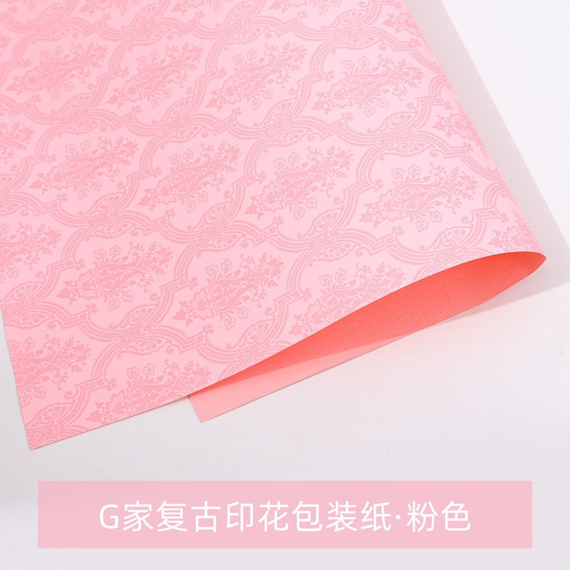 Grueso vintage impreso papel Kraft gran marca estilo flor papel de embalaje ramo material de embalaje Flor de Papel floral