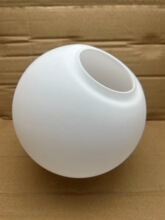 单口圆球奶白磨砂玻璃灯罩球形灯罩配件灯壳床头台灯吊灯圆形DIY