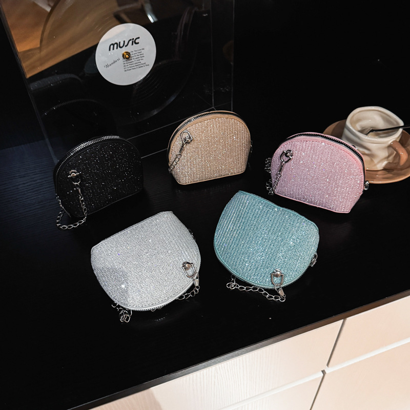 Macarón coreano bolsas de conchas para niños y niñas, bolsas de cadena de mini bebé 2026 nuevas bolsas para niños