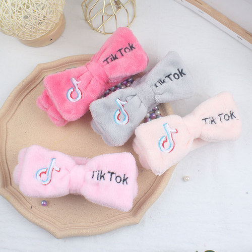 International Version Same Style Butterfly End Butterfly End Headband Face Washing Makeup Wide Edge Bun Headband Trendy Headband