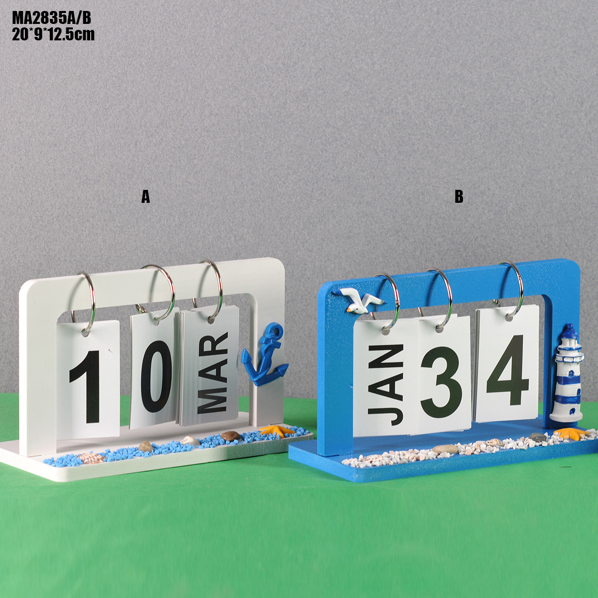 Mediterranean style DIY desktop calendar ornament manual desk…