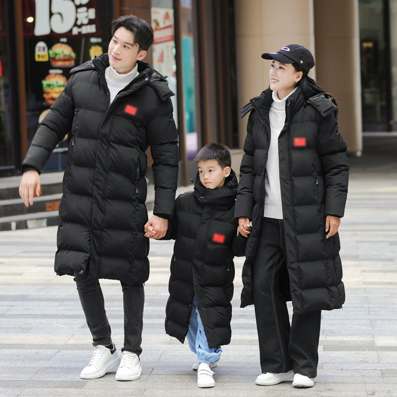 2024 Зимняя длинная хлопчатобумажная одежда для детей с коленями