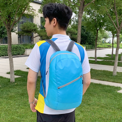 Outdoor foldable skin bag ultra-light portable backpack, unisex ultra-thin sports backpack