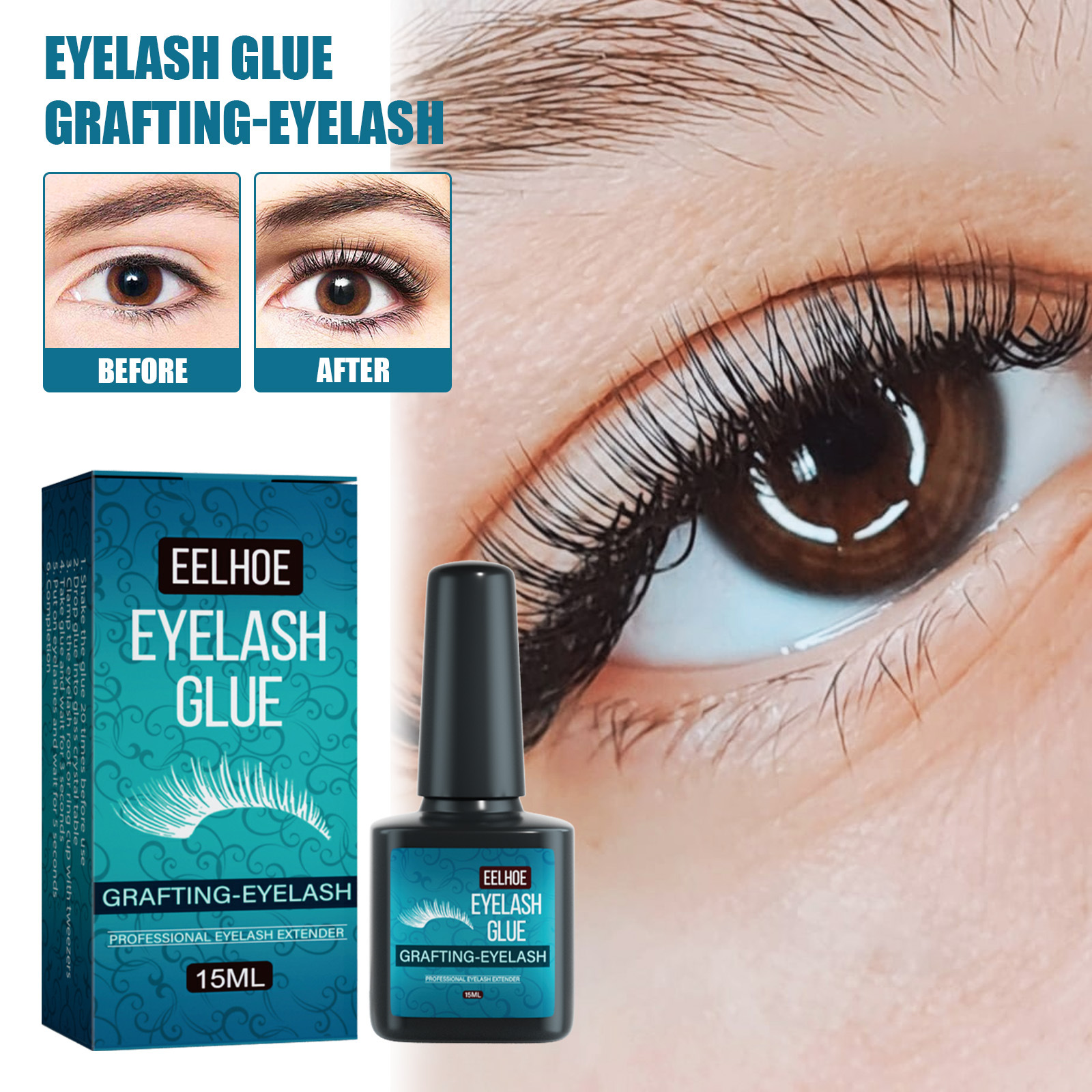 EELHOE-varttaminen hellävarainen, vähäherkkä, nopeasti kuivuva, vedenpitävä, ei jälkiä ja kaunis meikkisilmä_voghion.com