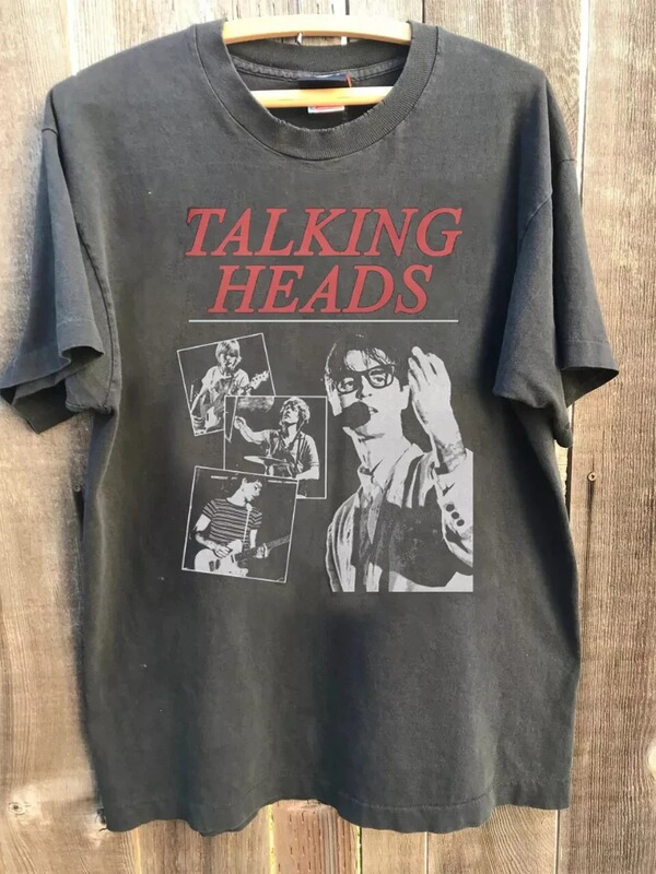 Talking Heads Stop Meaningful Retro Style Album 90S Charcoal T-Shirt Men's Summer