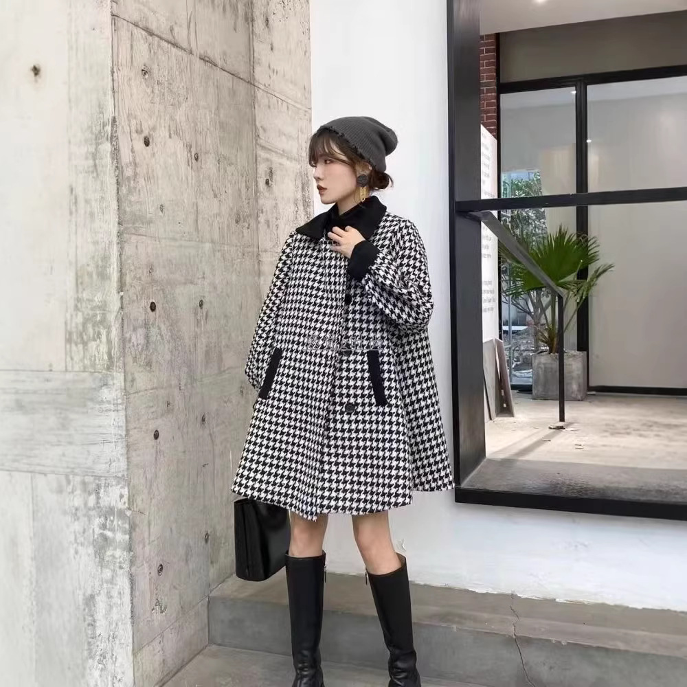 冬用厚手ウールコート レディース 冬服 2026年新作 ミドル丈ウールコート 高級感 小柄な方向け