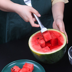 Watermelon cutting tool 430 stainless steel fruit divider, watermelon dicing and dicing tool, fruit pulp digging fruit fork