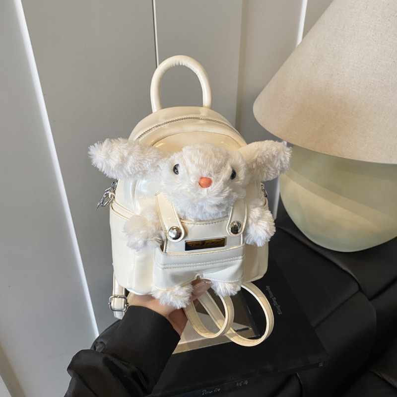 复古双肩包女式新款大容量卡通可爱背包爆款休闲简约洋气外出书包|undefined
