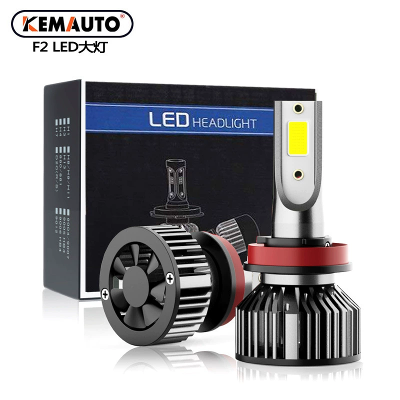 Кросс-бордерная светодиодная фара для автомобиля F2 COB, лампа H4 для ближнего и дальнего света, интегрированная H13 9004, высокая яркость, автомобильный свет V6