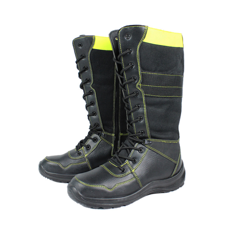 男士高帮黑色钢头消防防水工作靴【1000双起订】