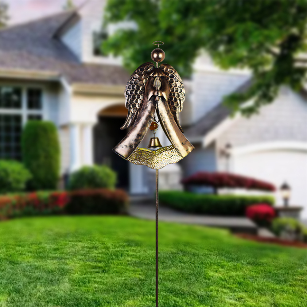 Luz solar para jardín al aire libre, Luna, sol, paisaje, patio, luz hueca, reflector de hierro antiguo montado en el suelo, luz de ambiente