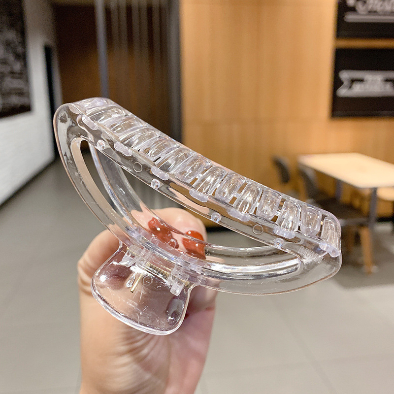 Clip de agarre de color café de Maillard, gran cantidad de cabello de alta calidad, clip grande, elegante, simple coreano, sin dañar el cabello, clip de tiburón, mujer