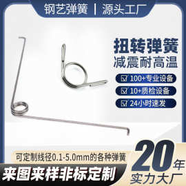 源头工厂供应扭转弹簧用于电子五金行业双扭簧强扭力精密弹簧
