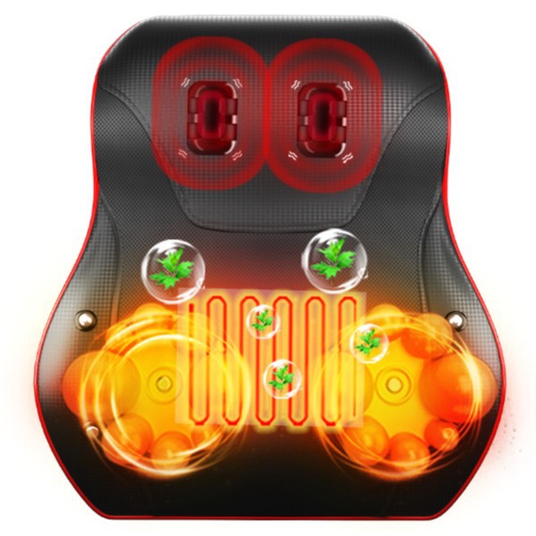 Enlong cuello masajeador cervical cintura hombro cuello abdomen pierna espalda compresa caliente cojín amasamiento almohada de masaje eléctrico