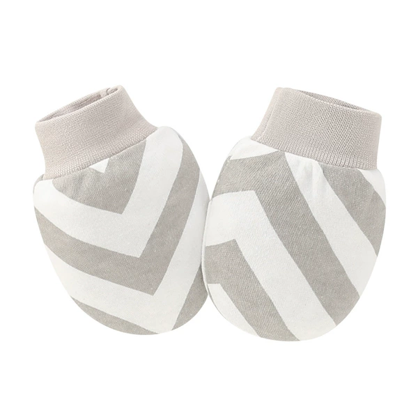 Silver gray wide striped mixed hair edge gloves
