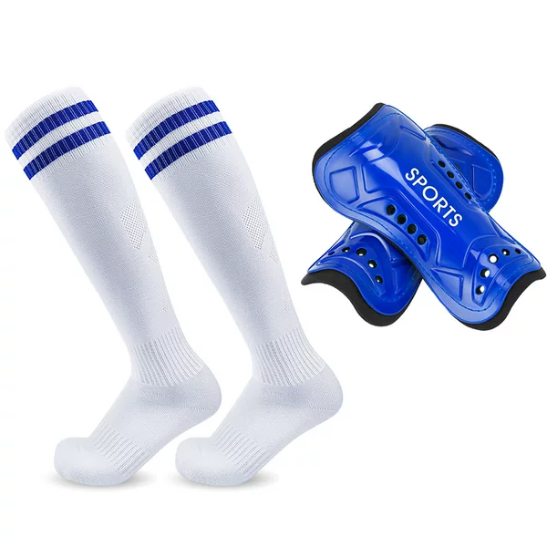 Amazon Cross-Border Sports Protective Gear Set with Straps, Shin Guards, Long Towel-Bottomed Football Socks Set, Manufacturer