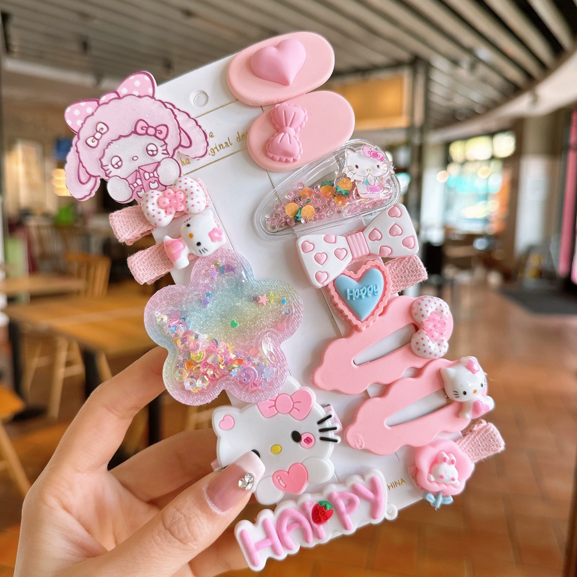 Коробка для хранения (Hello Kitty) органайзер для украшений из искусственной кожи, двухслойный набор из 24 предметов, розовый