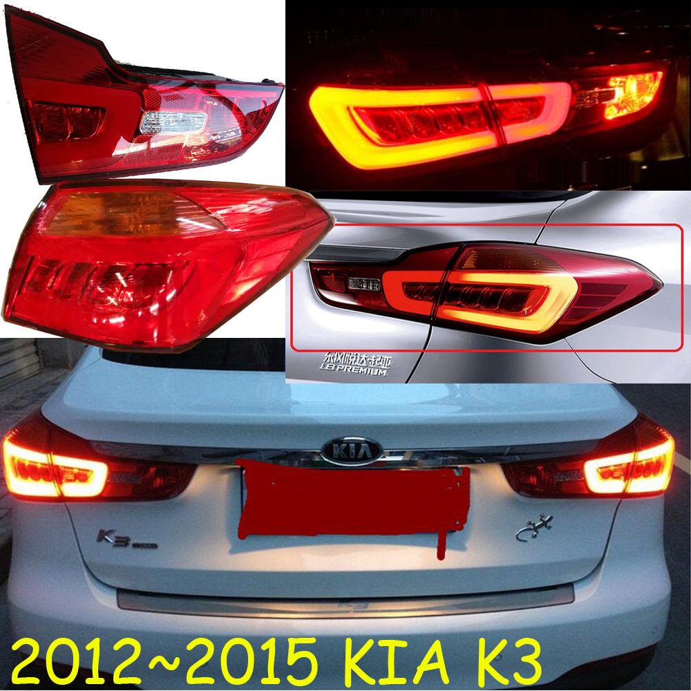 适用于起亚K3尾灯刹车灯后杠灯LED2012～2015三厢车