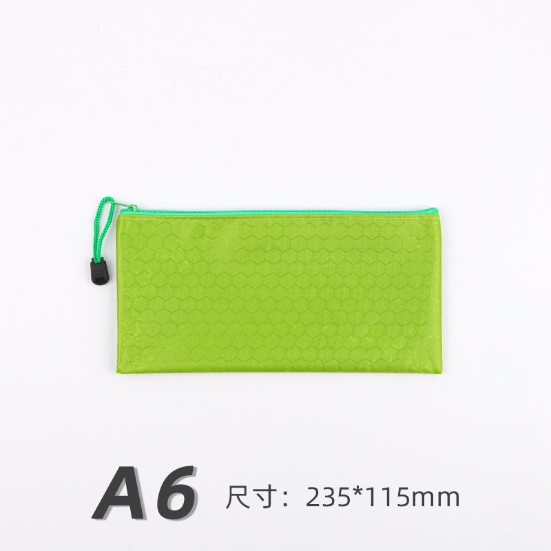 A4 bolsa de cremallera portátil logotipo imprimible patrón de fútbol Oxford bolsa de archivo de tela de color impermeable engrosada BOLSA DE INFORMACIÓN papelería